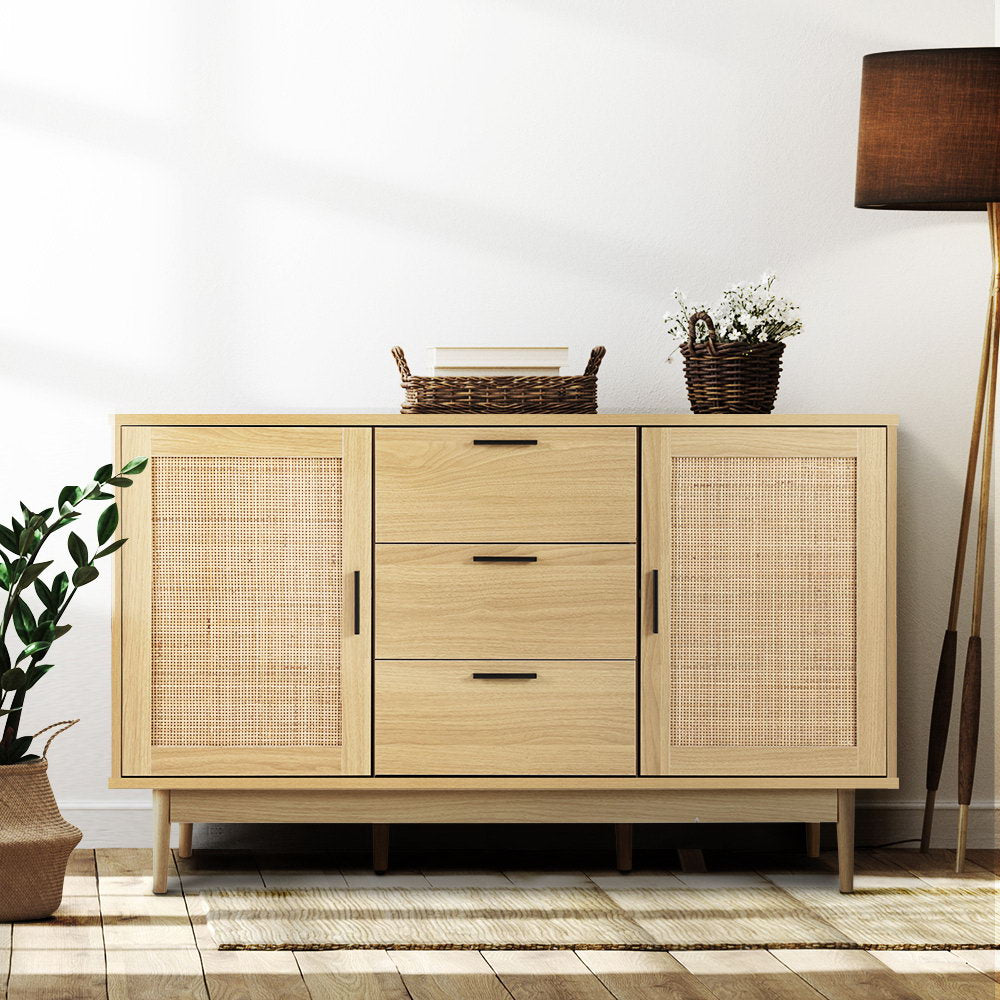 Marlook Rattan Buffet Sideboard - BRIONY Oak