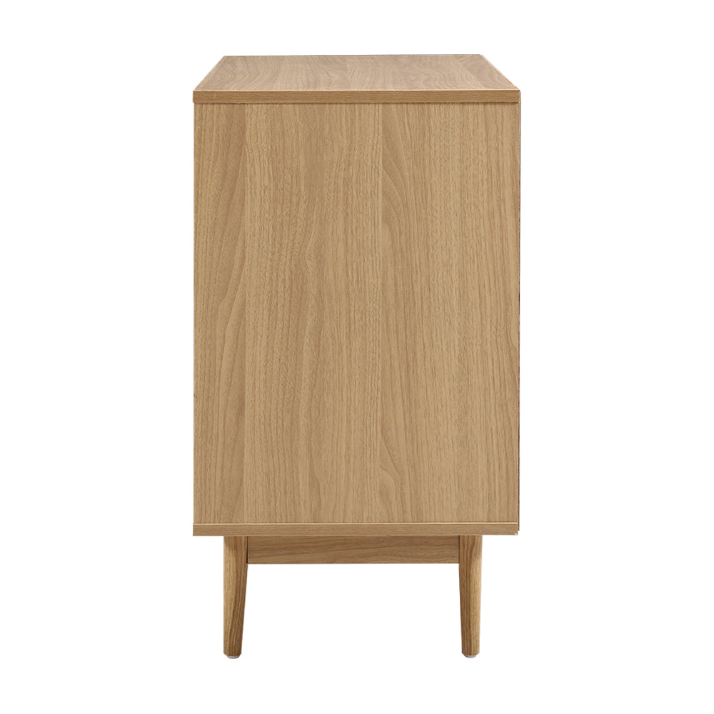 Marlook Rattan Buffet Sideboard 2 Doors - BRIONY Oak