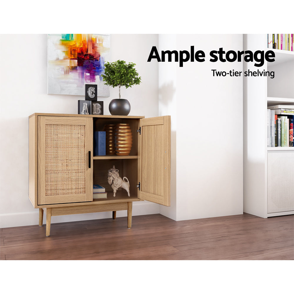 Marlook Rattan Buffet Sideboard 2 Doors - BRIONY Oak