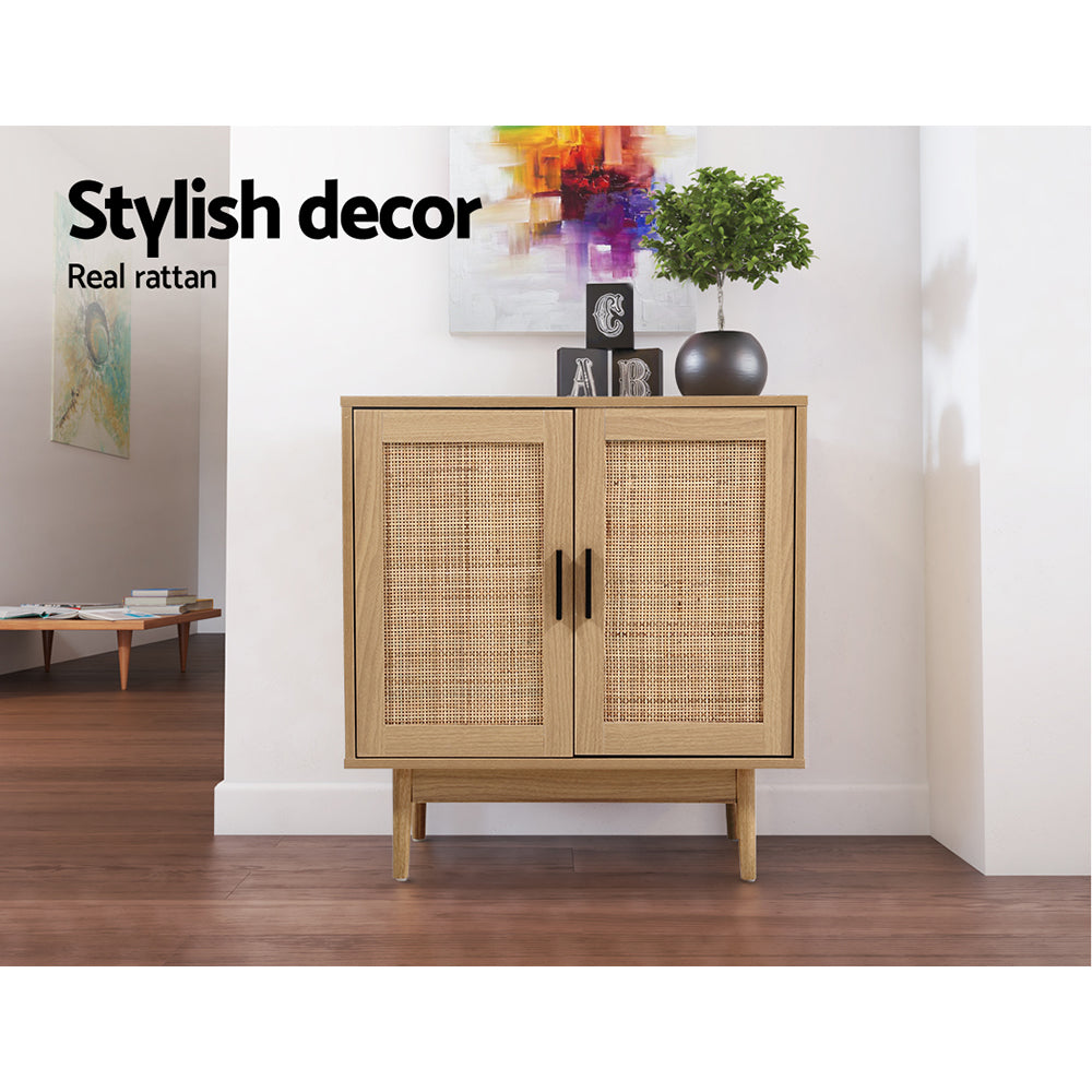 Marlook Rattan Buffet Sideboard 2 Doors - BRIONY Oak