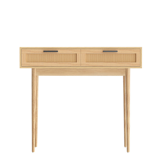 Marlook Console Table 2 Rattan Drawers