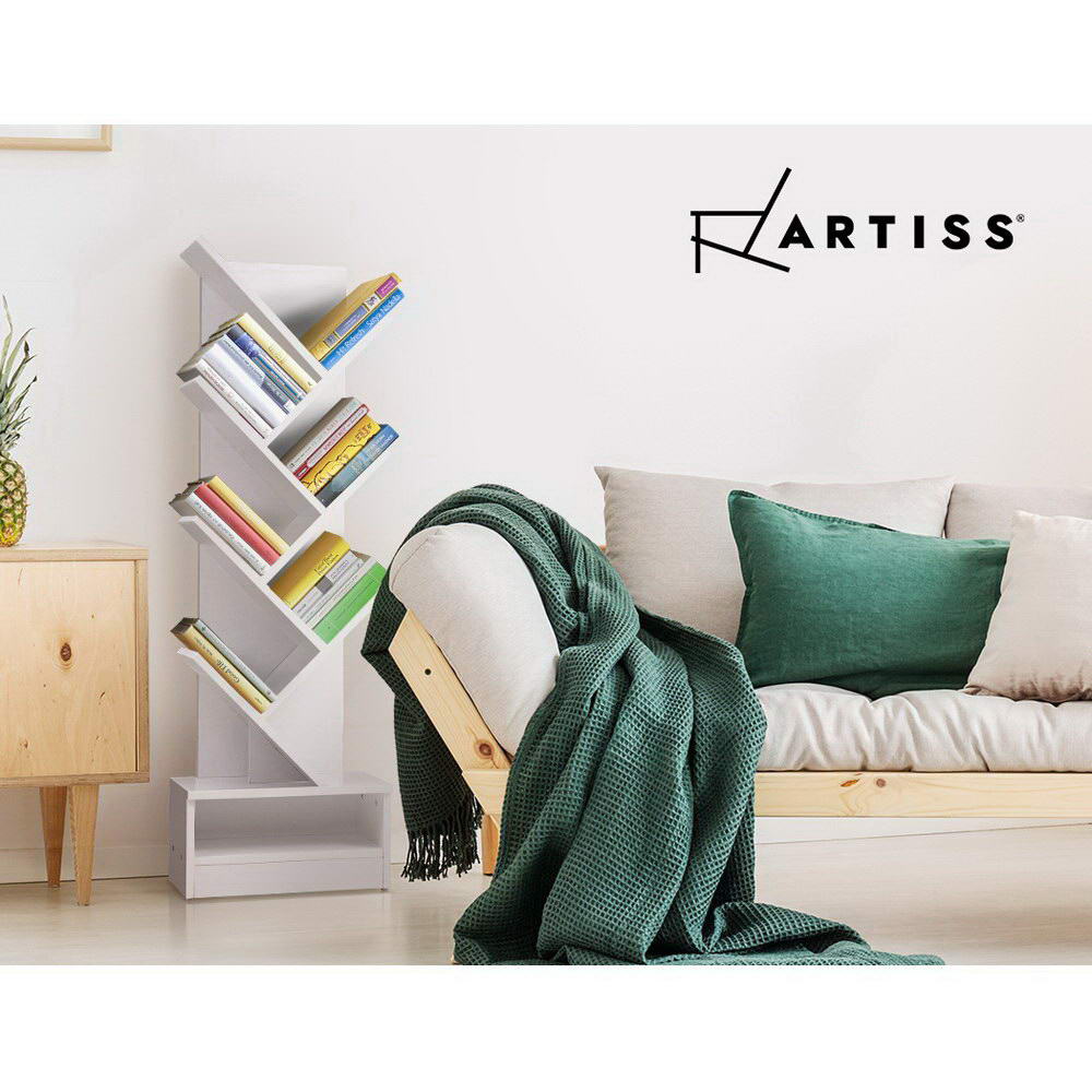 Marlook Tree Bookshelf 7 Tiers - ECHO White