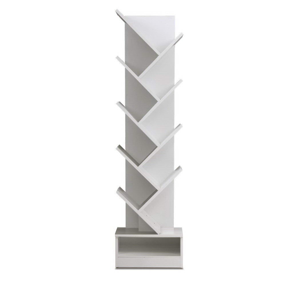 Marlook Tree Bookshelf 9 Tiers - ECHO White