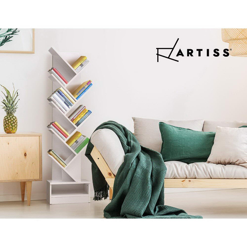 Marlook Tree Bookshelf 9 Tiers - ECHO White