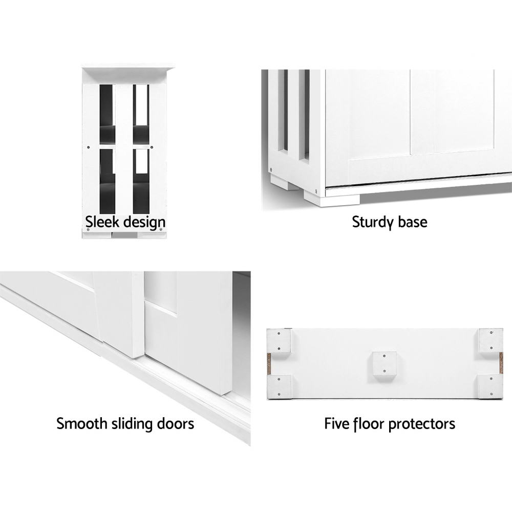Marlook Buffet Sideboard Sliding Doors - SERA White