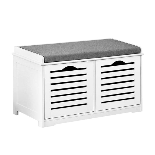 Marlook Shoe Rack Cabinet Bench White Caye