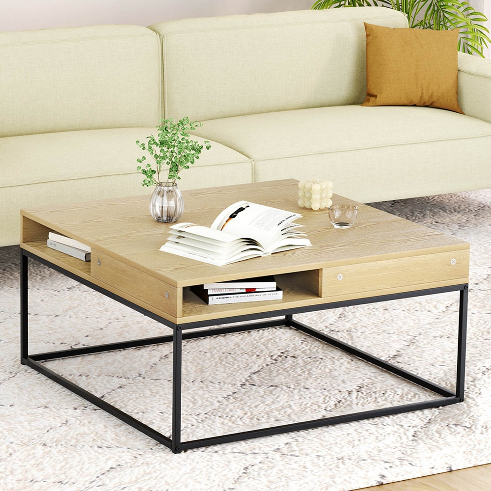 Marlook Coffee Table Storage Shelf Metal Frame