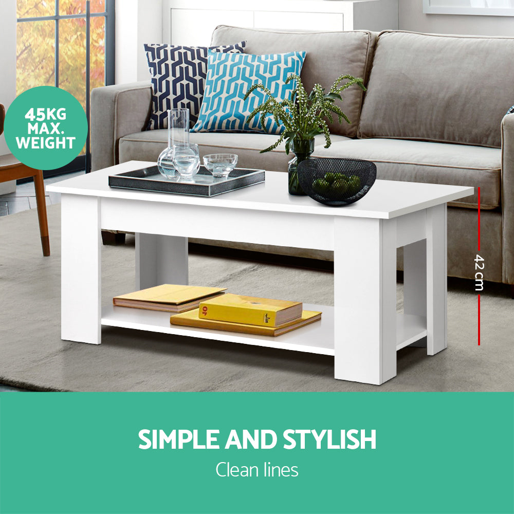 Marlook Coffee Table Lift-top Coffee Table White