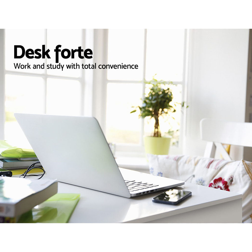 Marlook Computer Desk Drawer Cabinet White 100CM