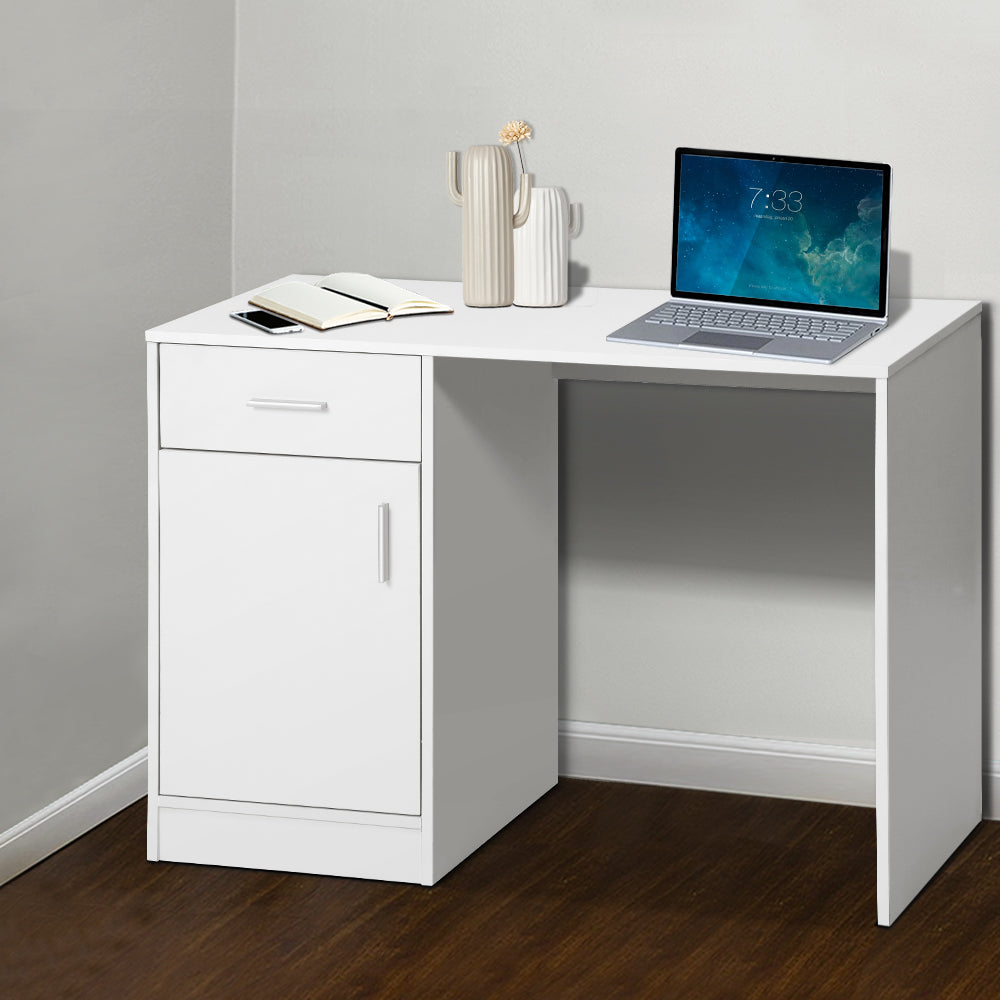 Marlook Computer Desk Drawer Cabinet White 100CM