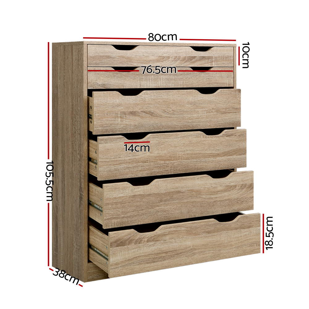 Marlook 6 Chest of Drawers - MYLA Oak