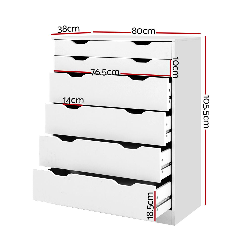Marlook 6 Chest of Drawers - MYLA White