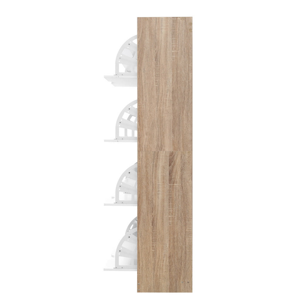 Marlook Shoe Rack Cabinet 60 Pairs 4-tier White Elen