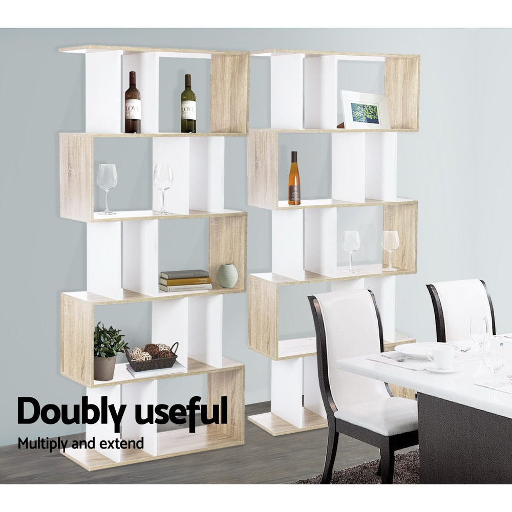 Marlook Bookshelf 5 Tiers - RITA White and Oak