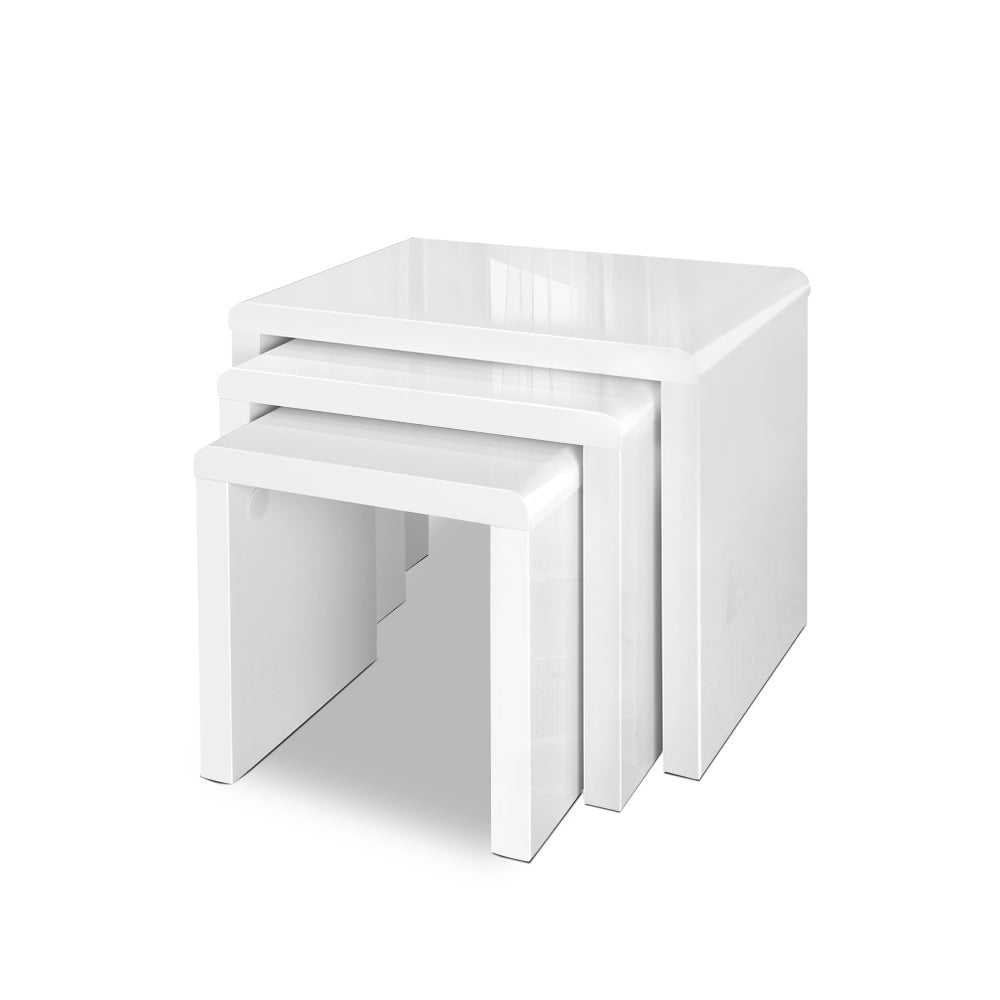 Marlook Nesting Coffee Table Set of 3 Glossy White
