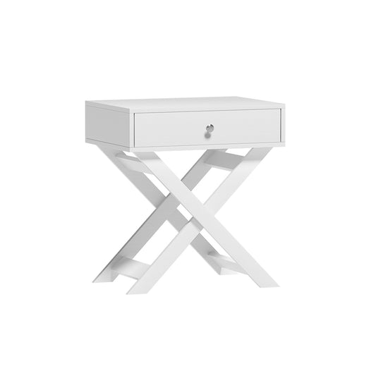 Marlook Bedside Table Drawers Side Table Storage Cabinet Nightstand White QARA