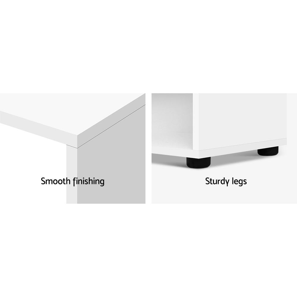 Marlook Computer Desk Bookshelf White 130CM