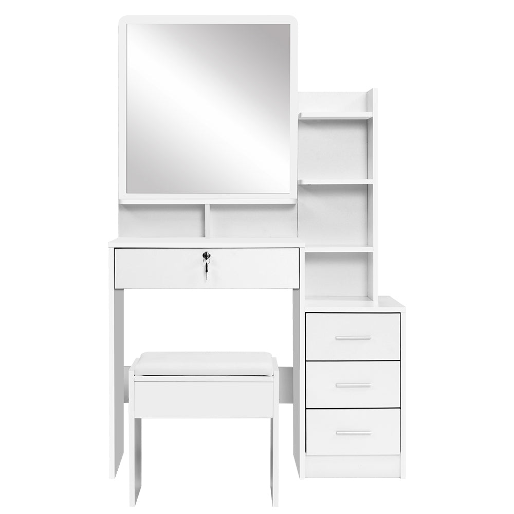 Marlook Dressing Table Stool Set 4 Drawers White