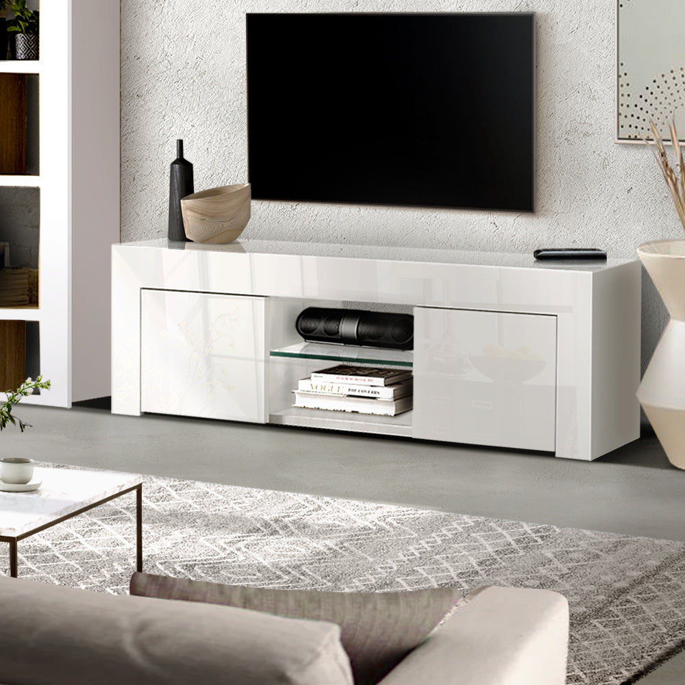 Marlook Entertainment Unit TV Cabinet 130cm White Ivan