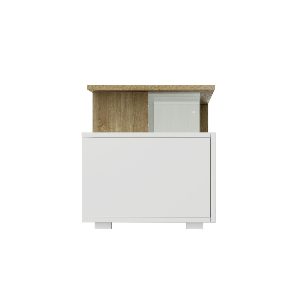 Marlook TV Cabinet Entertainment Unit 180cm Wood White James