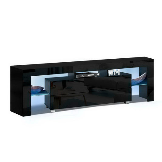 Marlook Entertainment Unit TV Cabinet LED 160cm Black Elo