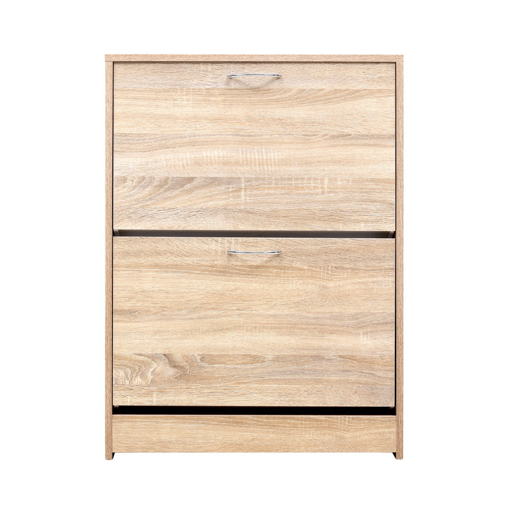 Marlook Shoe Rack Cabinet 24 Pairs 3-tier Wood Nina