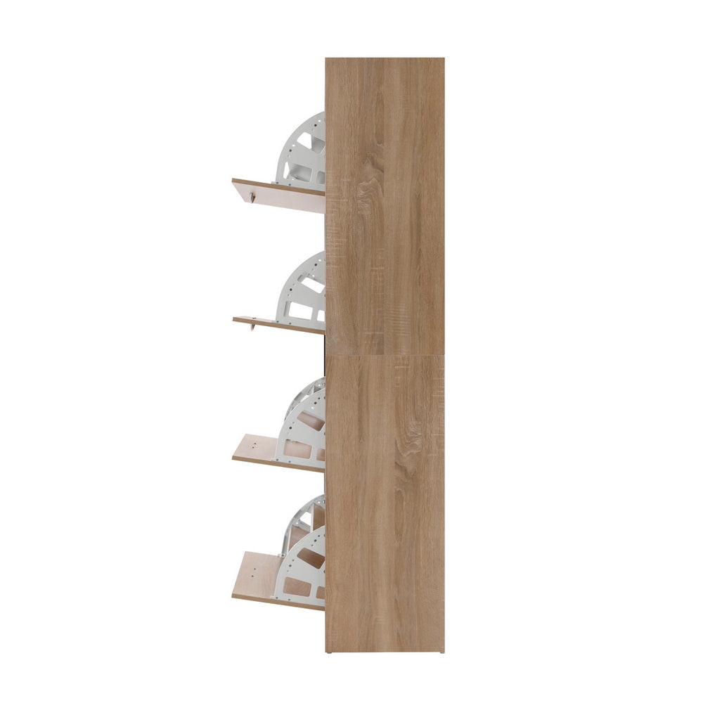 Marlook Shoe Rack Cabinet 60 Pairs 4 Doors - Wood