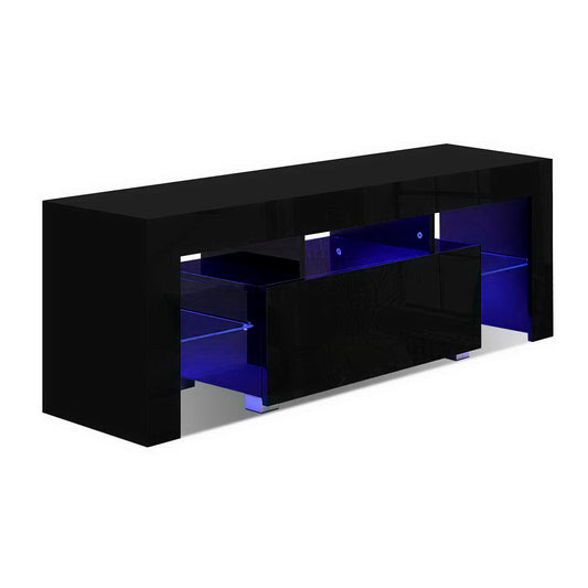 Marlook Entertainment Unit TV Cabinet LED 130cm Black Elo
