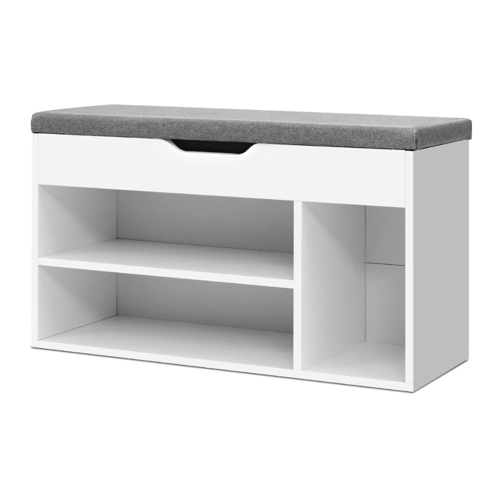 Marlook Shoe Rack Bench Shoe Cabinet White Allen