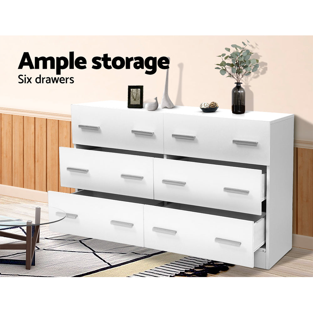 Marlook 6 Chest of Drawers - VEDA White