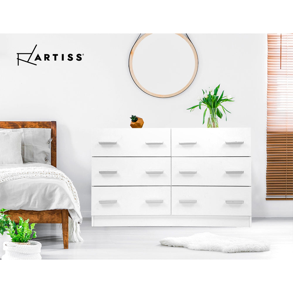 Marlook 6 Chest of Drawers - VEDA White