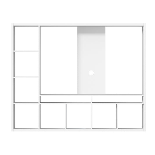 Marlook Entertainment Center Unit TV Stand TV Cabinet Open Shelves 183CM White