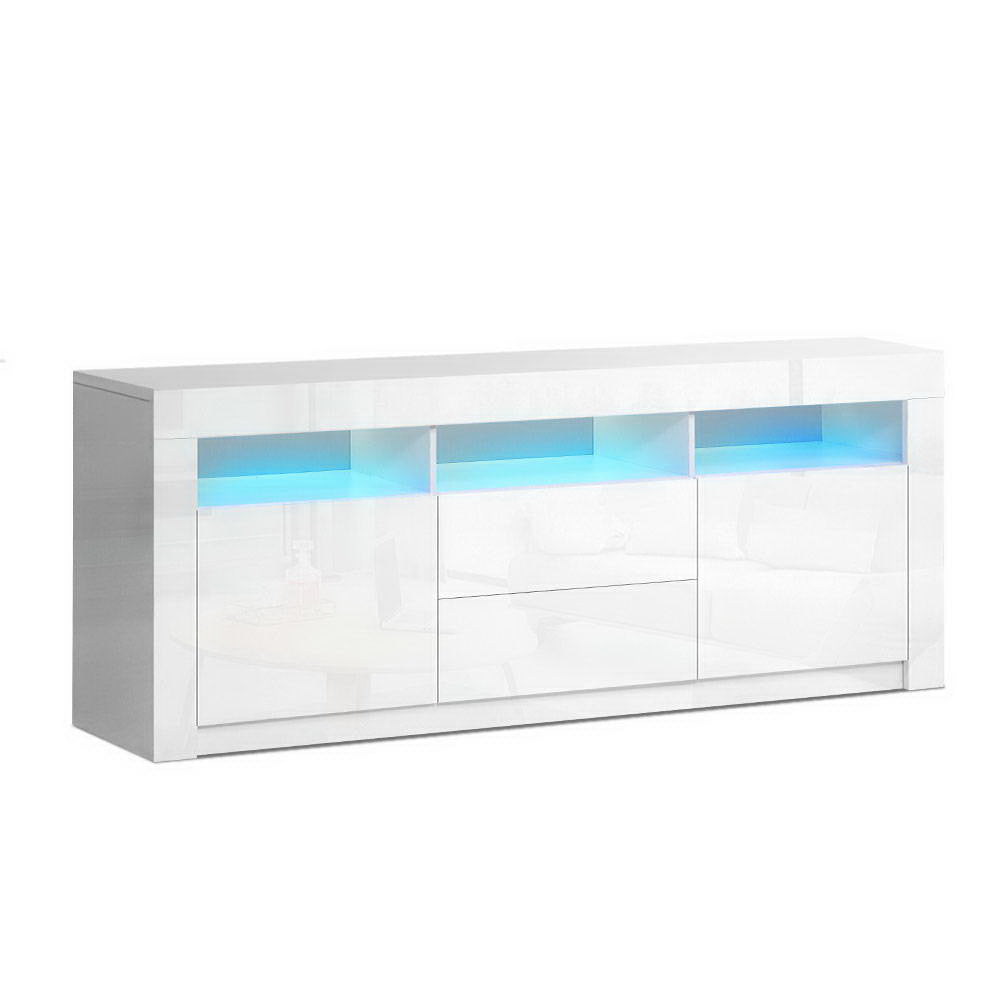 Marlook Entertainment Unit TV Cabinet LED 160cm White Anna