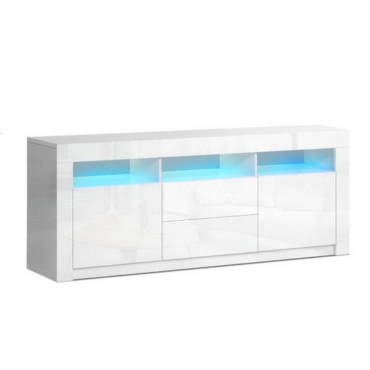 Marlook Entertainment Unit TV Cabinet LED 160cm White Anna