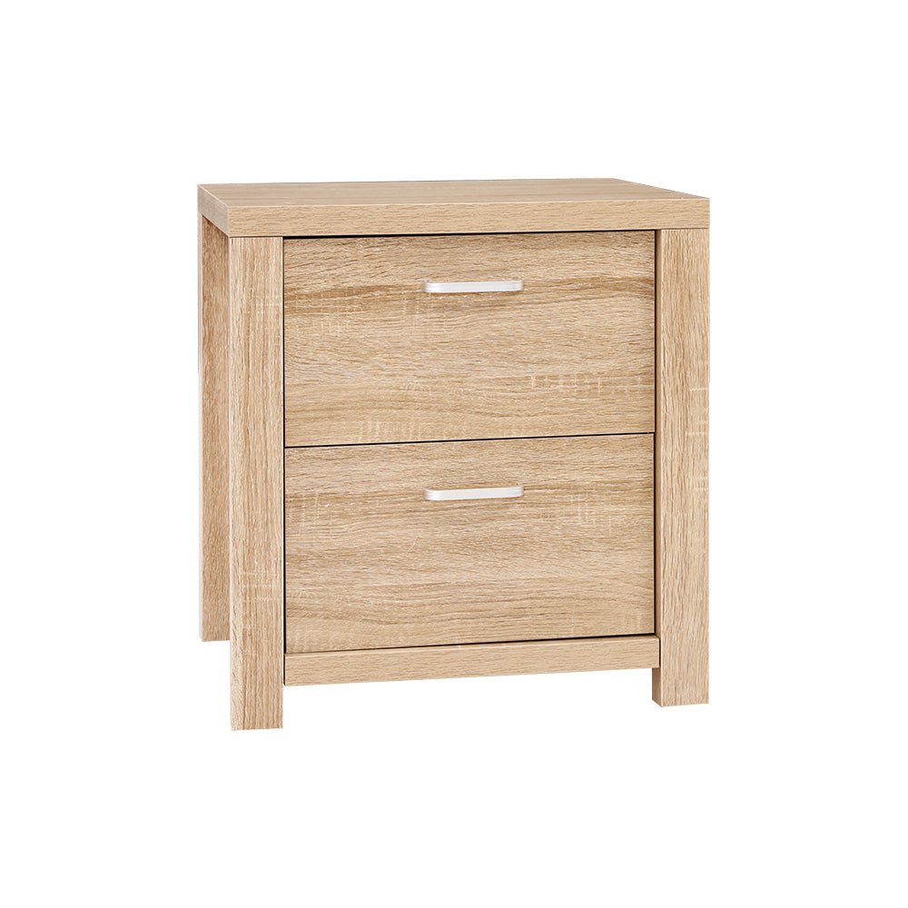 Marlook Bedside Table 2 Drawers - MAXI Pine