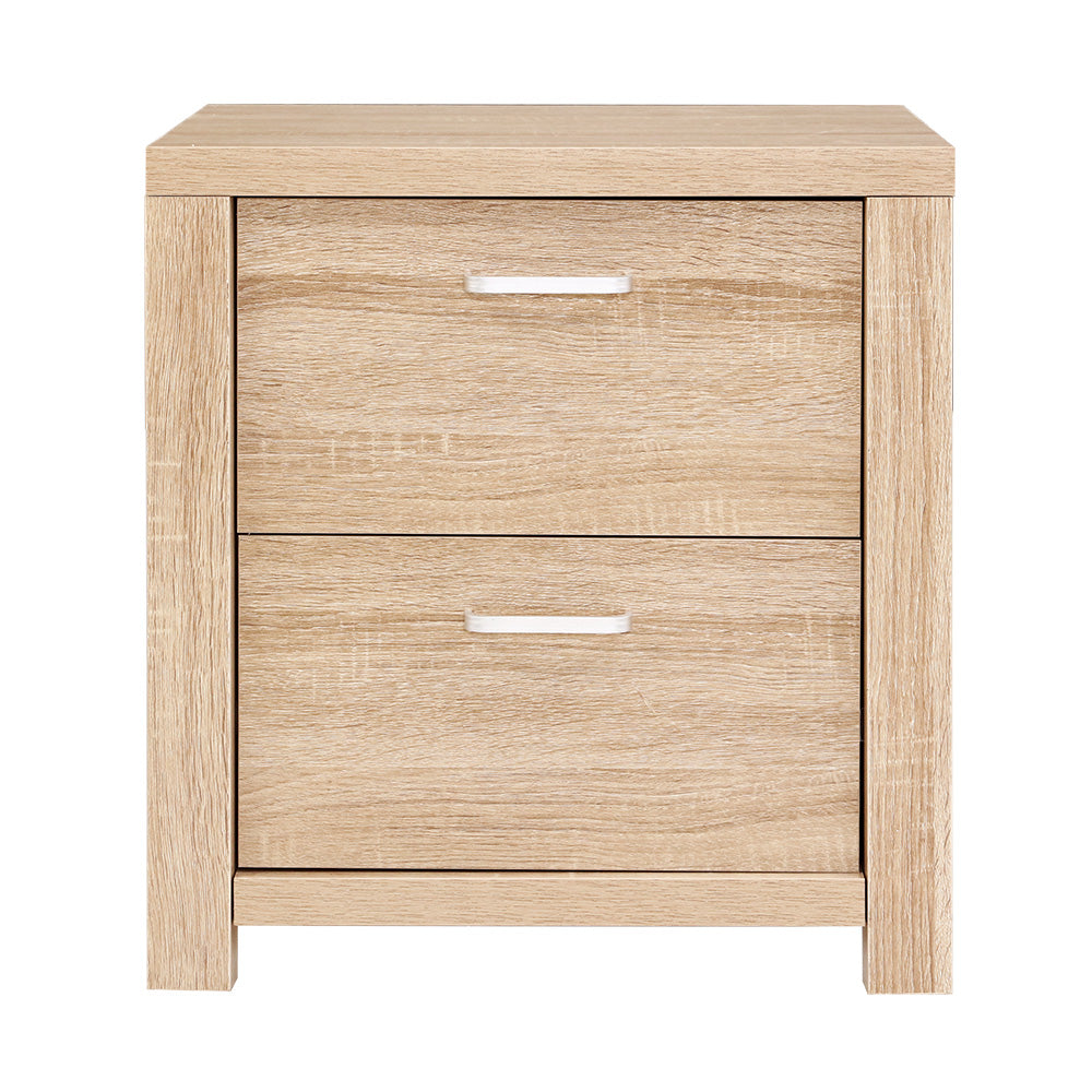 Marlook Bedside Table 2 Drawers - MAXI Pine