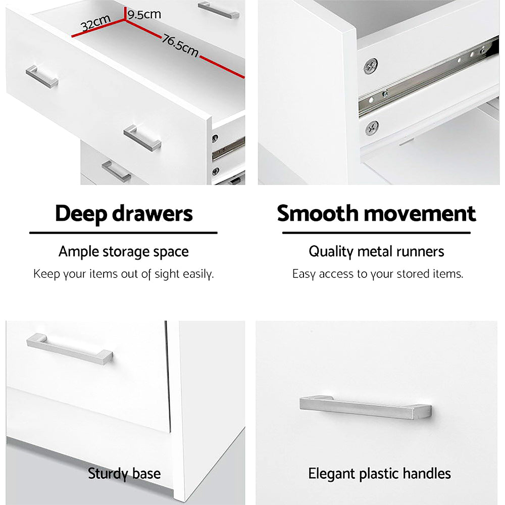 Marlook 6 Chest of Drawers - ANDES White