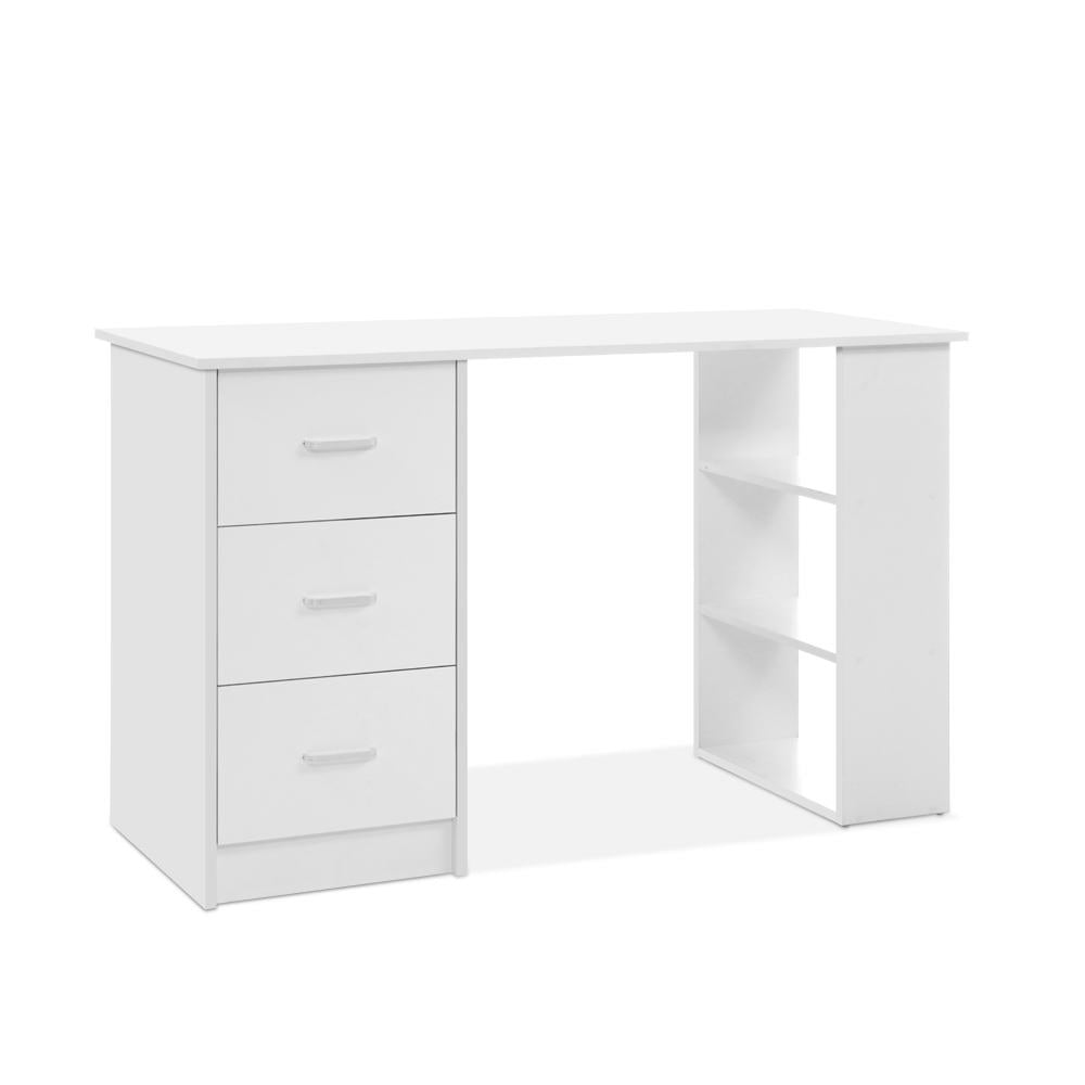 Marlook Computer Desk Drawer Shelf Cabinet White 120CM