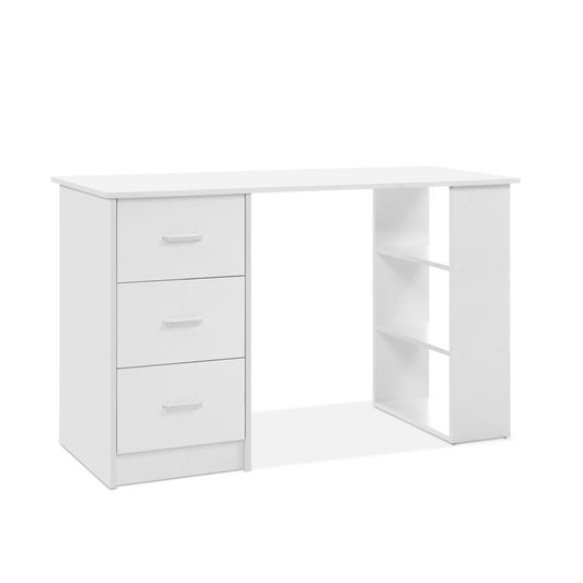 Marlook Computer Desk Drawer Shelf Cabinet White 120CM