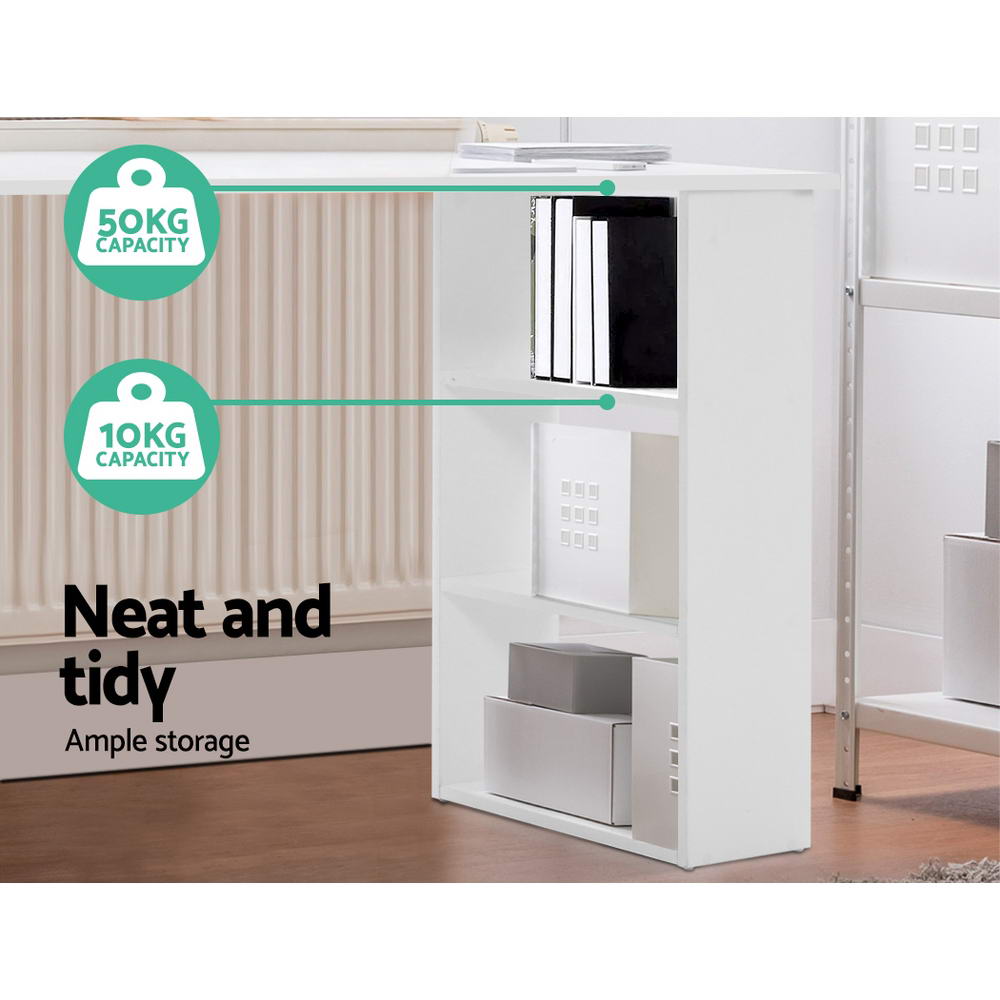 Marlook Computer Desk Drawer Shelf Cabinet White 120CM