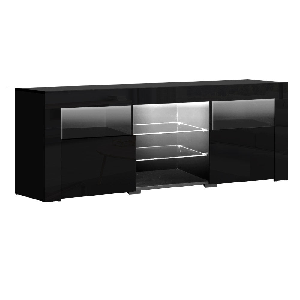 Marlook Entertainment Unit TV Cabinet LED 160cm Black Bobi