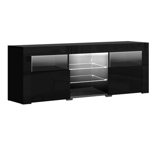 Marlook Entertainment Unit TV Cabinet LED 160cm Black Bobi