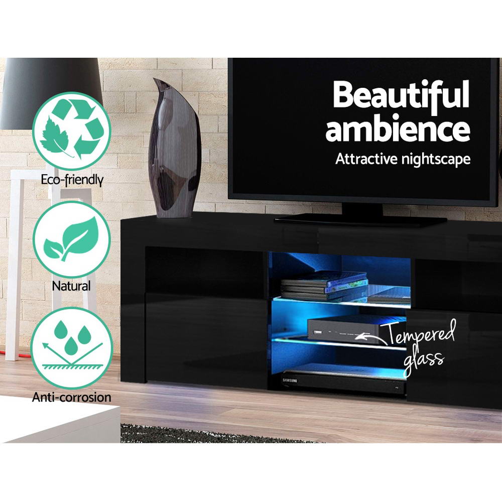Marlook Entertainment Unit TV Cabinet LED 160cm Black Bobi