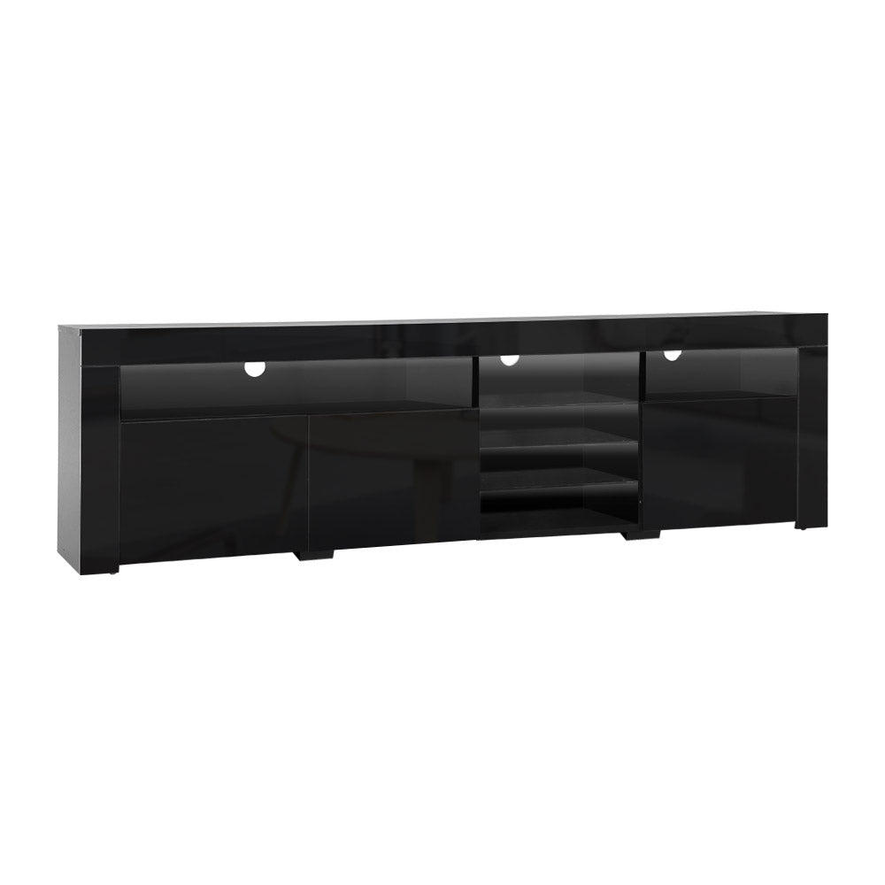 Marlook Entertainment Unit TV Cabinet LED 180cm Black Bobi