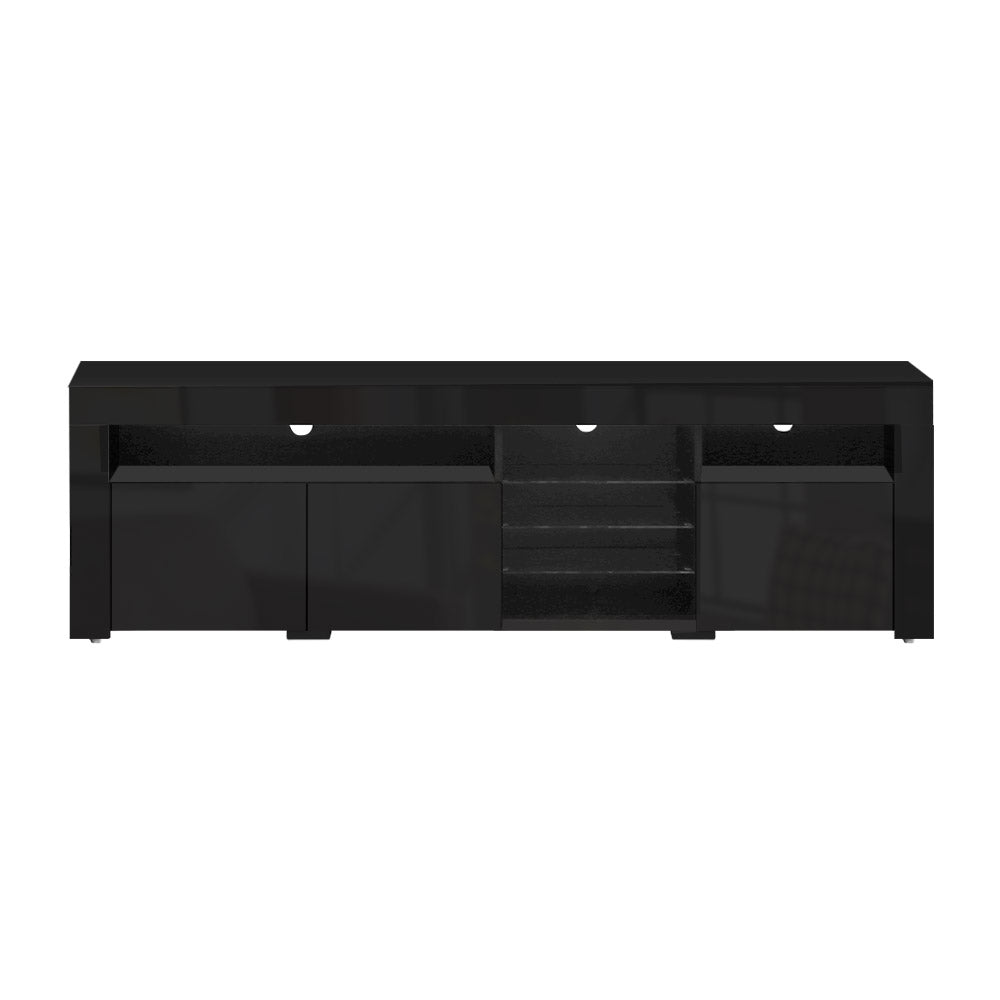 Marlook Entertainment Unit TV Cabinet LED 180cm Black Bobi
