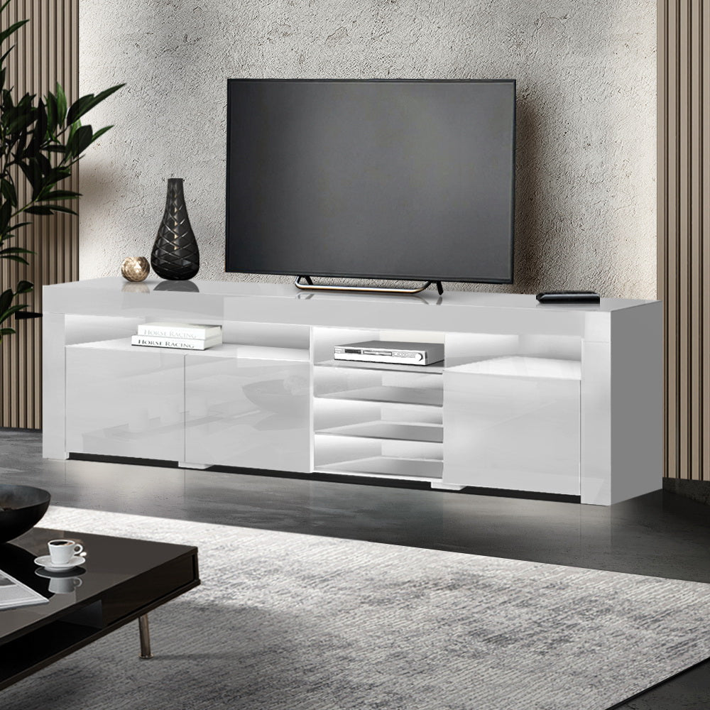 Marlook Entertainment Unit TV Cabinet LED 180cm White Bobi
