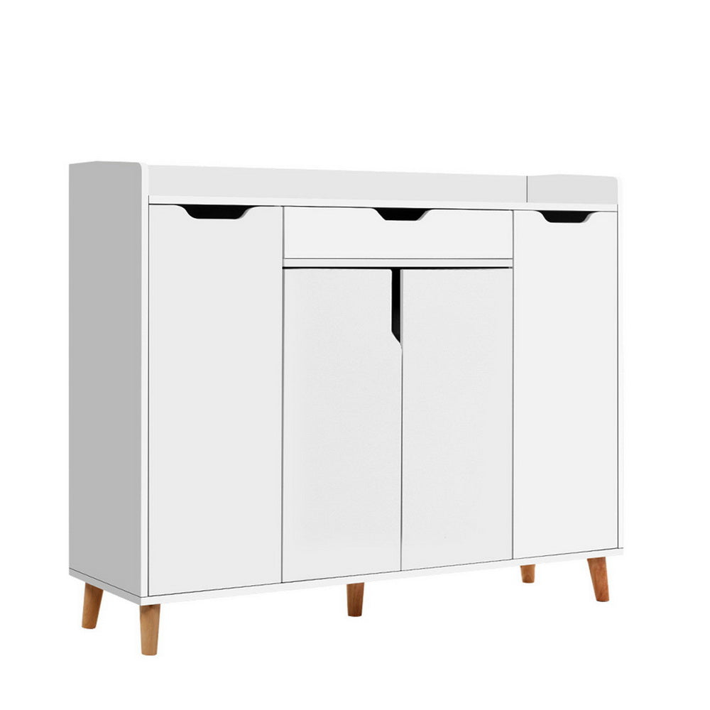 Marlook Shoe Rack Cabinet 26 Pairs Adjustable White Cissy