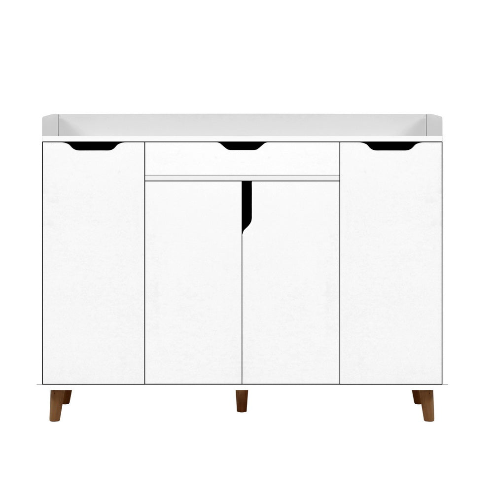Marlook Shoe Rack Cabinet 26 Pairs Adjustable White Cissy