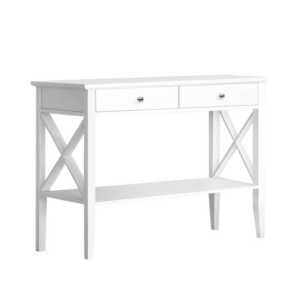 Marlook Console Table 2 Drawers 100CM White Chole