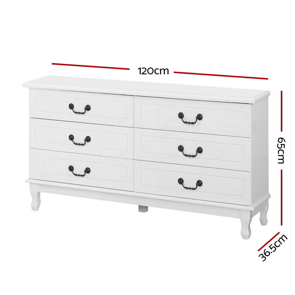 Marlook 6 Chest of Drawers - KUBI White